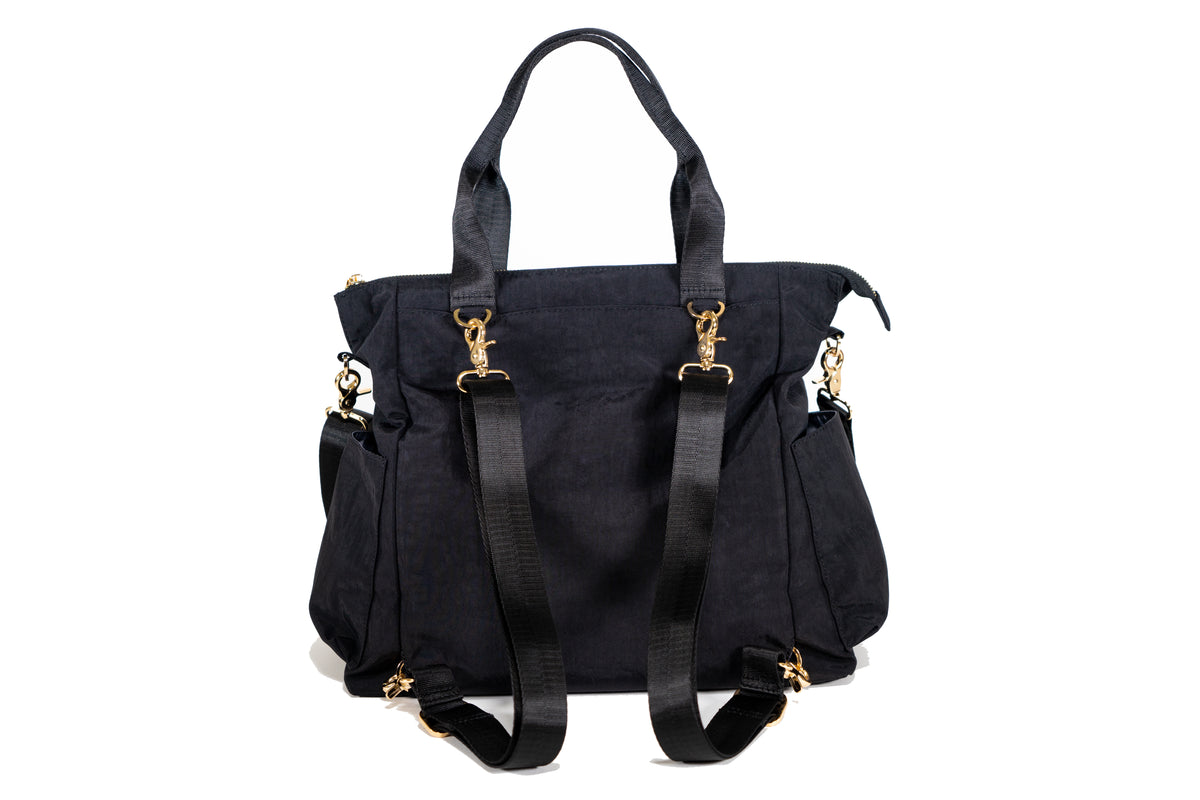 Stylish Backpack Convertible Straps‎ Top Handle Flap Closure Black ALTOSY Women Leather Backpack Purse Fashion Convertible  main image 4