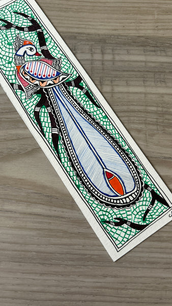 The Indian Peacock Mini Art Bookmark