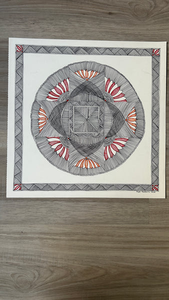 Bamboo Aripana – Sacred Lotus Mandala