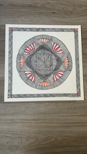 Bamboo Aripana – Sacred Lotus Mandala