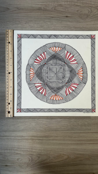 Bamboo Aripana – Sacred Lotus Mandala