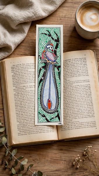 The Indian Peacock Mini Art Bookmark