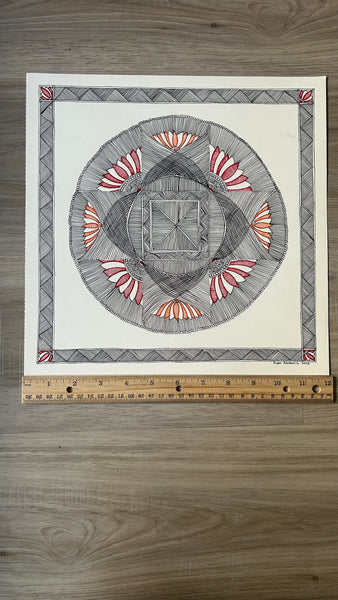 Bamboo Aripana – Sacred Lotus Mandala