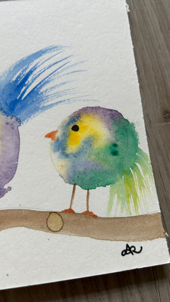 Chirping Birds - Watercolor