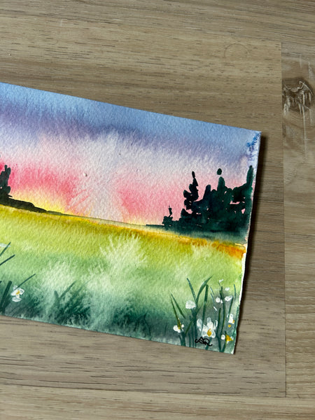 Morning Glory Watercolor Painting