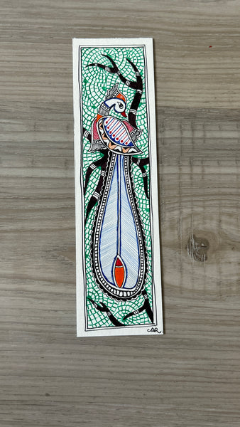 The Indian Peacock Mini Art Bookmark