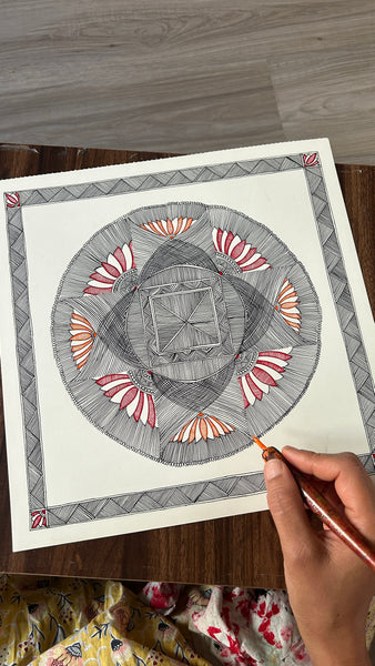 Bamboo Aripana – Sacred Lotus Mandala
