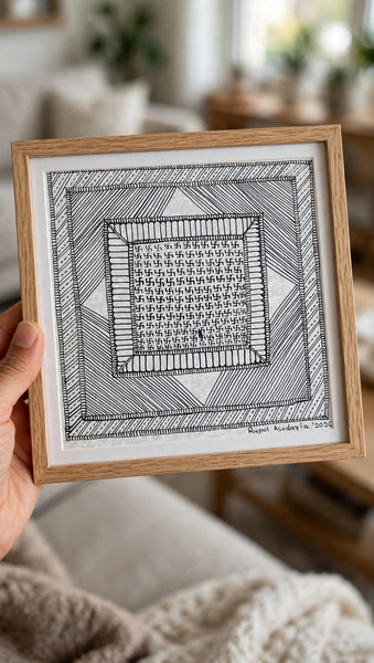 Swastika Square - Traditional Mithila Folk Art