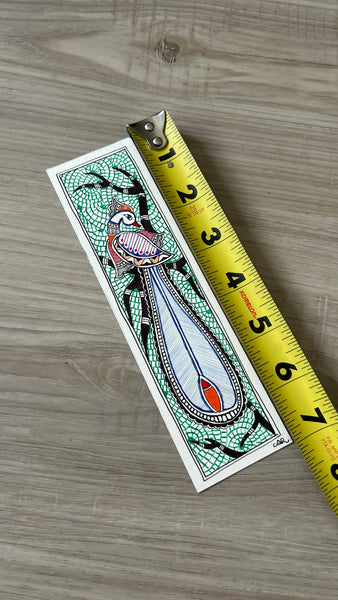 The Indian Peacock Mini Art Bookmark