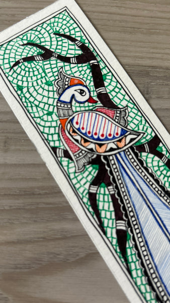 The Indian Peacock Mini Art Bookmark