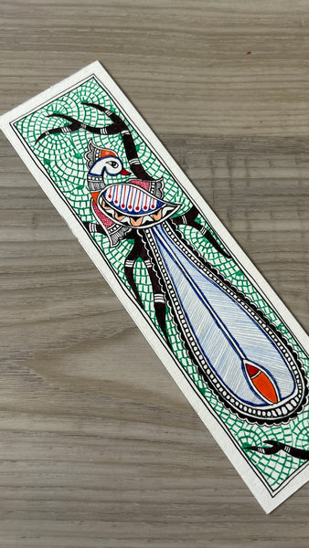 The Indian Peacock Mini Art Bookmark